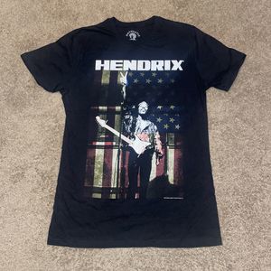 JIMMY HENDRIX Torben Dragsby Photo American Flag Men's T-Shirt Size Large